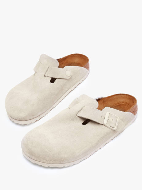 Slippers Boston Uit Leder Birkenstock Beige women 1024740 ander zicht 1